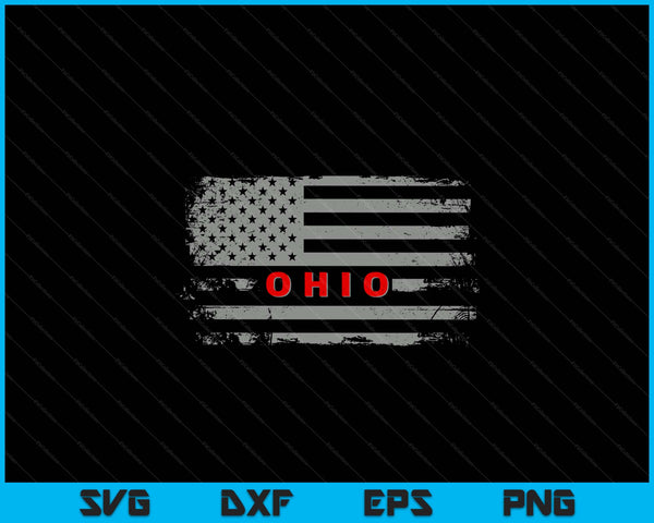 Luv USA Ohio American state 4th of July SVG cut file