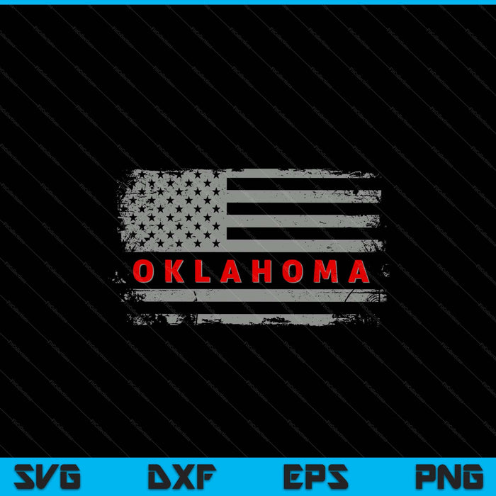 Luv USA Oklahoma American state 4th of July SVG cut file