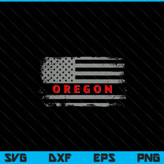 Luv USA Oregon American state 4th of July SVG cut file
