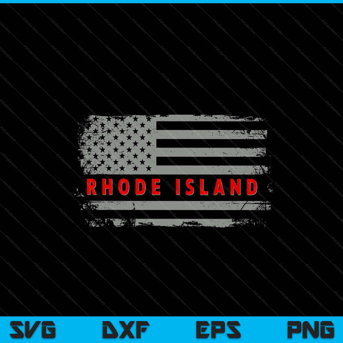 Luv USA Rhode Island American state 4th of July SVG cut file
