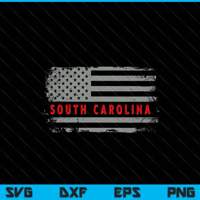 Luv USA South Carolina American state 4th of July SVG cut file