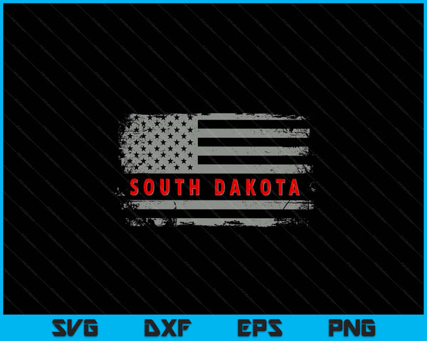 Luv USA South Dakota American state 4th of July SVG cut file