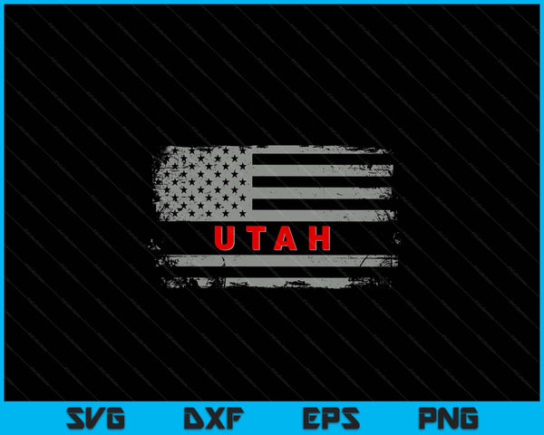 Luv USA Utah American state 4th of July SVG cut file