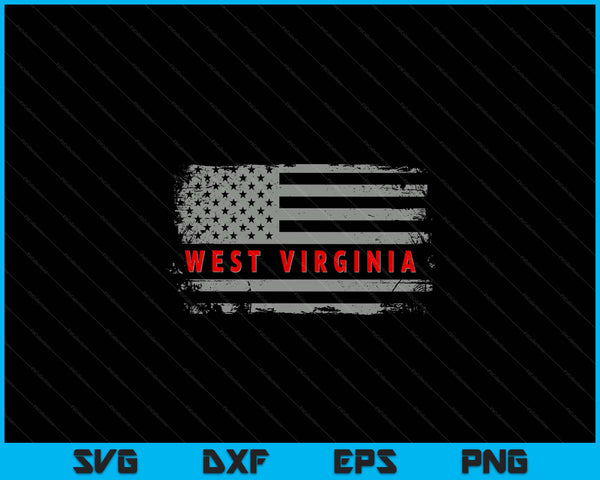 Luv USA West Virginia American state 4th of July SVG cut file
