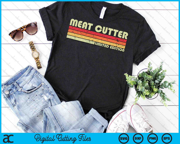 CORTADOR DE CARNE Divertido Título de trabajo Profesión Cumpleaños Trabajador SVG PNG Cortar archivos imprimibles - on a t-shirt