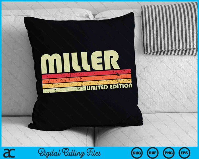 MILLER Divertido título de trabajo profesión cumpleaños trabajador SVG PNG cortando archivos imprimibles