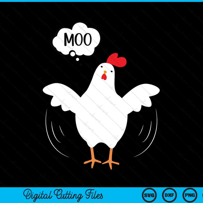 MOO cow chicken SVG cut file