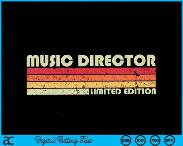 DIRECTOR DE MÚSICA Divertido Título de trabajo Profesión Cumpleaños Trabajador SVG PNG Archivo de corte digital