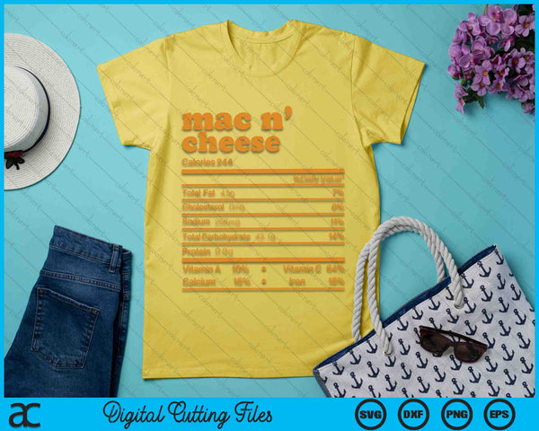 Mac en Cheese voedingsfeiten Thanksgiving voeding SVG PNG digitale snijbestanden