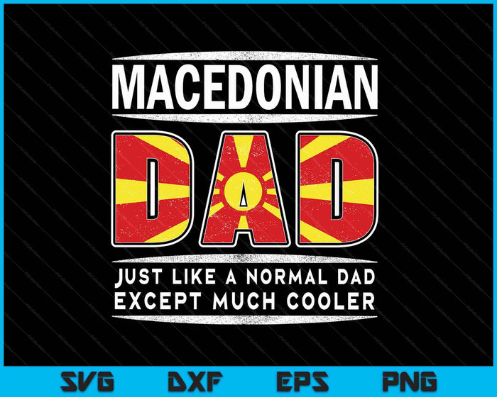 Macedonian Dad Is Much Cooler Father's Day SVG PNG Digital Printable Files