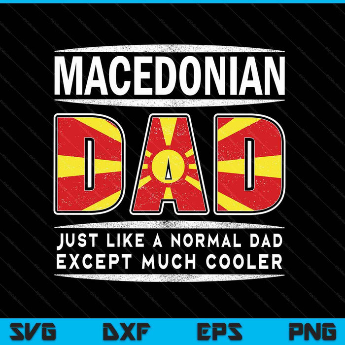 Macedonian dad is much cooler Father's Day SVG cut file