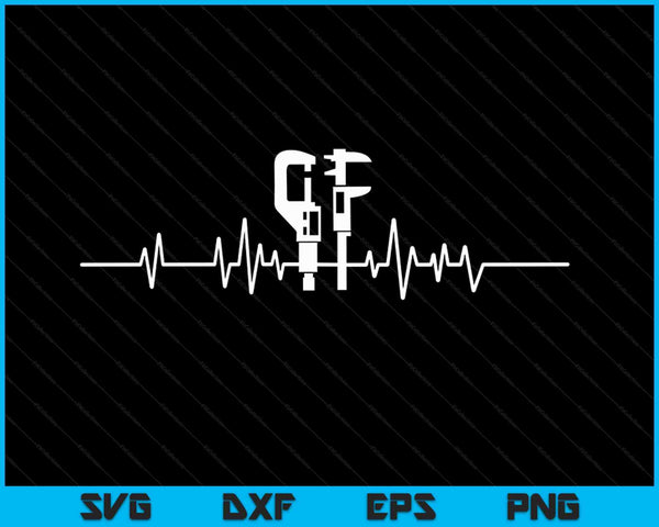 Machinist Heartbeat Profession Machine Tools CNC Operator SVG PNG Digital Cutting Files