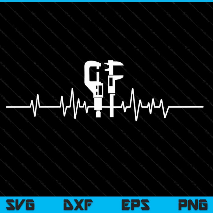 Machinist heartbeat profession machine tools CNC operator SVG cut file