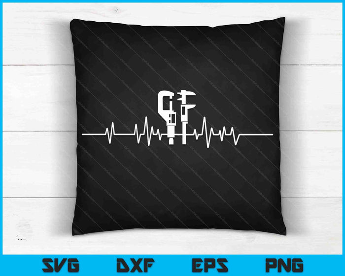 Machinist Heartbeat Profession Machine Tools CNC Operator SVG PNG Digital Cutting Files