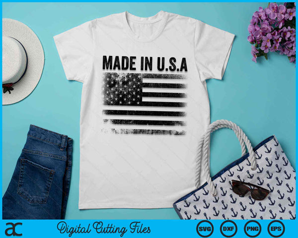 Made In USA American Flag Patriotic 4th Of July SVG PNG Digital Printable Files