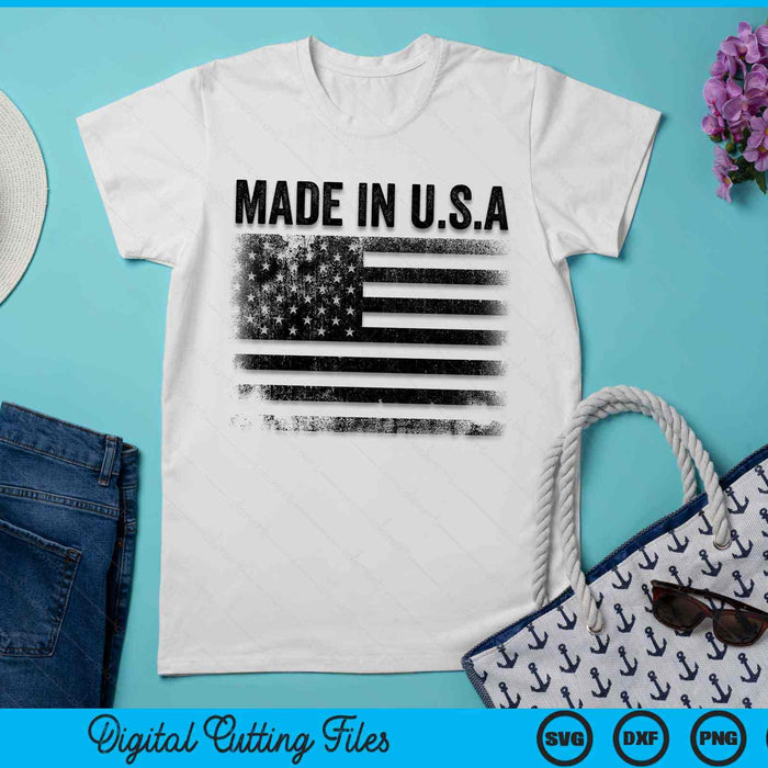 Made In USA American Flag Patriotic 4th Of July SVG PNG Digital Printable Files