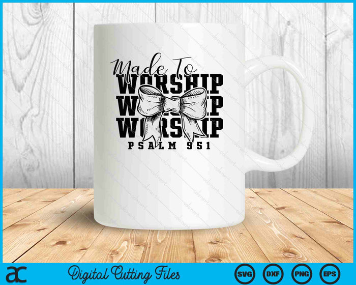 Made To Worship Retro Christian SVG PNG Digital Printable Files