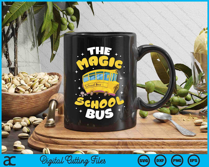 Magic School Bus Driver School Bus Drives Back To School SVG PNG Digital Printable Files