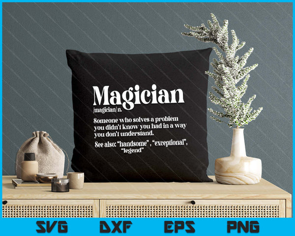 Magician Illusionist Magic Perfomer Magical Card Tricks SVG PNG Digital Printable Files