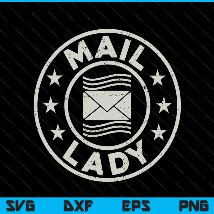 Mail lady postal worker appreciation stamp world post day SVG cut file