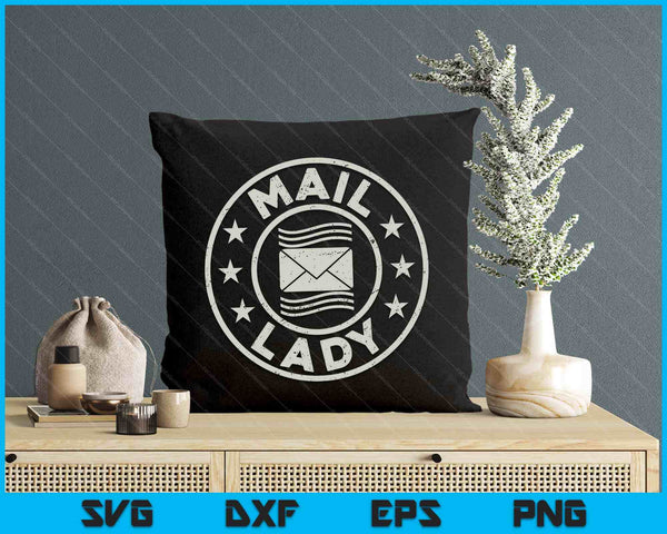 Mail Lady Postal Worker Appreciation Stamp World Post Day SVG PNG Digital Printable Files