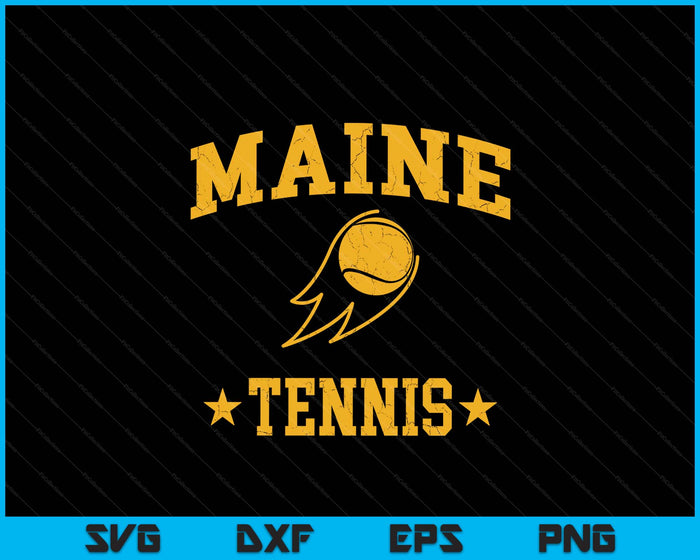 Maine Rapids Tennis Vintage Gameday Retro Tennis Lover SVG PNG Digital Printable Files