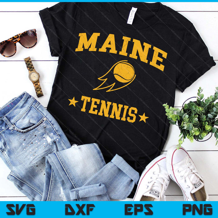 Maine Rapids Tennis Vintage Gameday Retro Tennis Lover SVG PNG Digital Printable Files