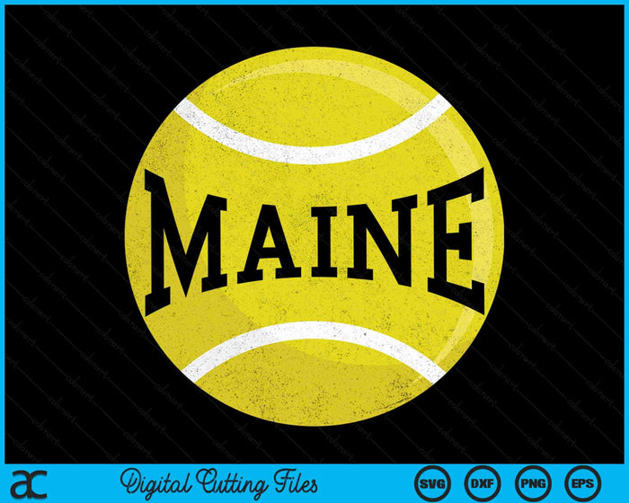 Maine Tennis Fan SVG PNG Digital Cutting Files