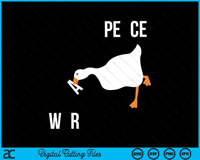Maak oorlog niet vrede Meme Untitled Meme Goose Want Wars SVG PNG digitale snijbestanden