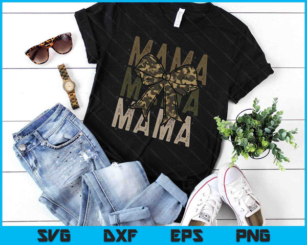 Mama Camo Coquette Bow Hunting For Mom Mama SVG PNG Digital Printable Files