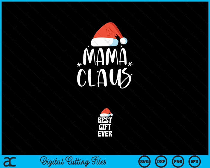 Mama Clause Pregnancy Announcement Christmas Pregnant Wife SVG PNG Digital Cutting Files