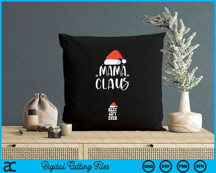 Mama Clause Pregnancy Announcement Christmas Pregnant Wife SVG PNG Digital Cutting Files