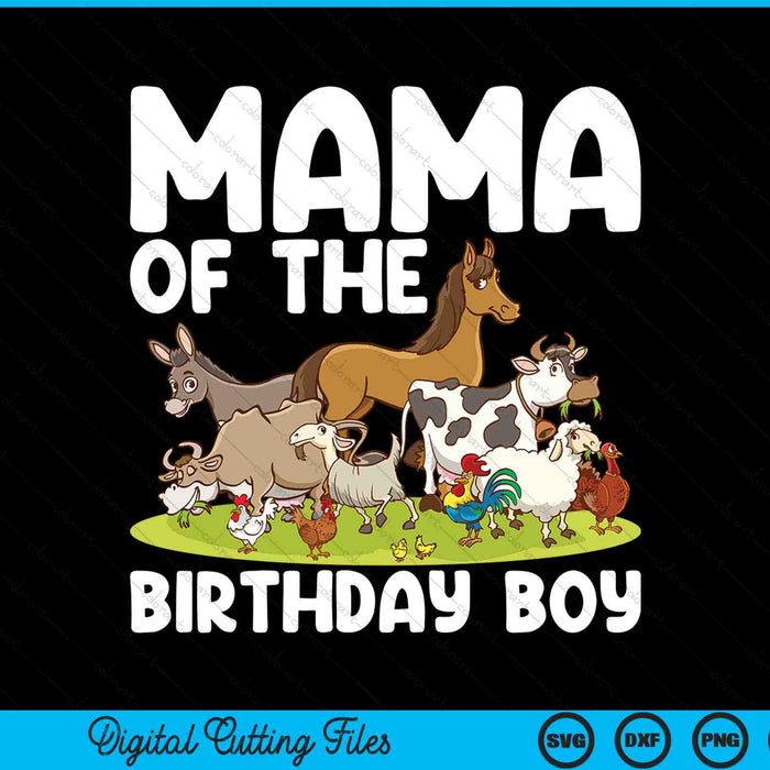 Mama van het feestvarken boerderijdieren thema SVG PNG digitale snijbestanden 