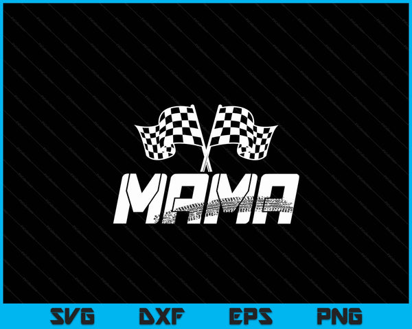 Mama pit crew family racing birthday race car SVG cut file