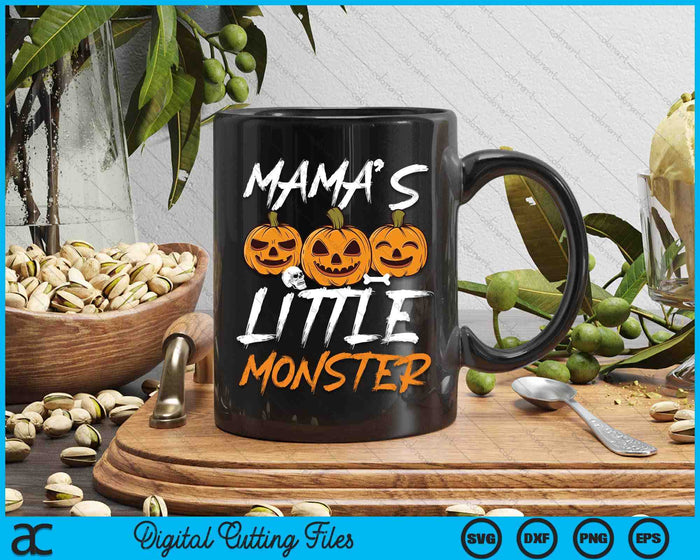 Mama's Little Monster Halloween Apparel Funny Halloween SVG PNG Digital Cutting File