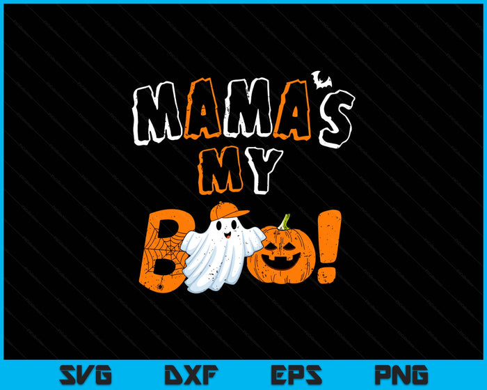 Mama’s My Boo Shirt Funny Halloween Ghost Pumpkin Costume SVG PNG Digital Printable Files