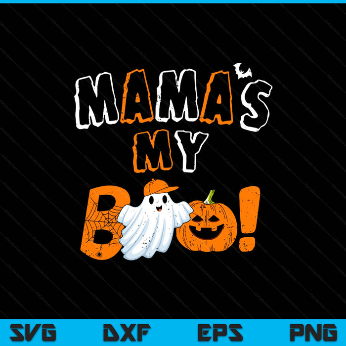 Mama’s My Boo Shirt Funny Halloween Ghost Pumpkin Costume SVG PNG Digital Printable Files