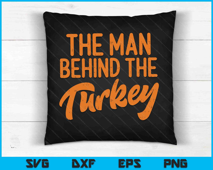 Man achter het Turkije Shirt zwangerschap paar Thanksgiving SVG PNG digitale snijbestanden