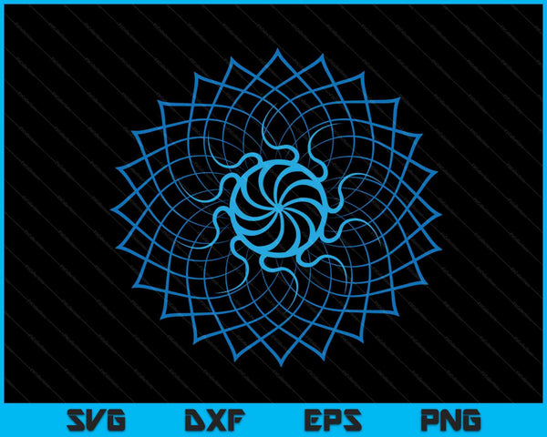 Mandala Geometry Sacred Fractal Art Yoga Good Vibe SVG PNG Digital Cutting Files