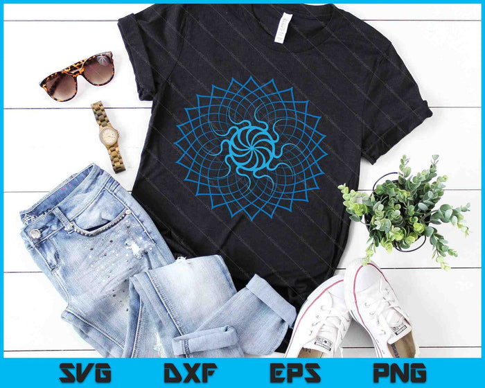 Mandala Geometry Sacred Fractal Art Yoga Good Vibe SVG PNG Digital Cutting Files