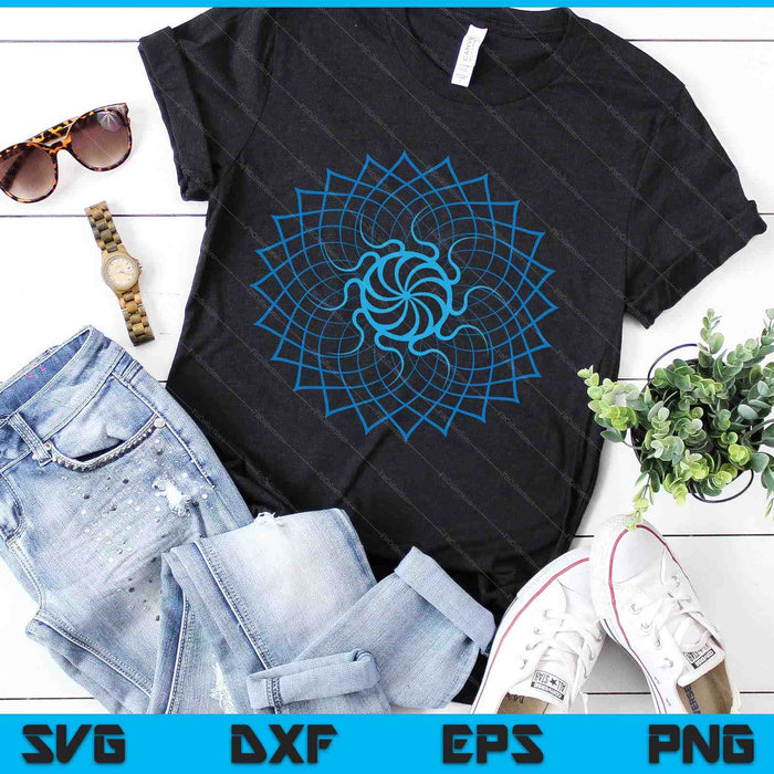 Mandala Geometry Sacred Fractal Art Yoga Good Vibe SVG PNG Digital Cutting Files