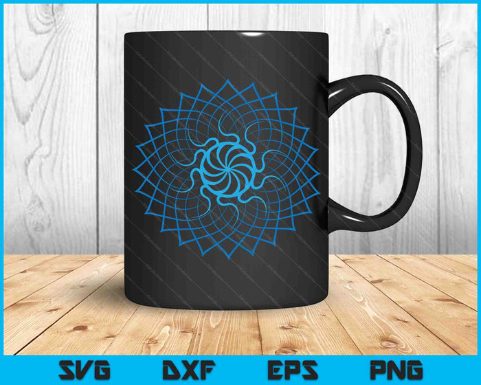 Mandala Geometry Sacred Fractal Art Yoga Good Vibe SVG PNG Digital Cutting Files