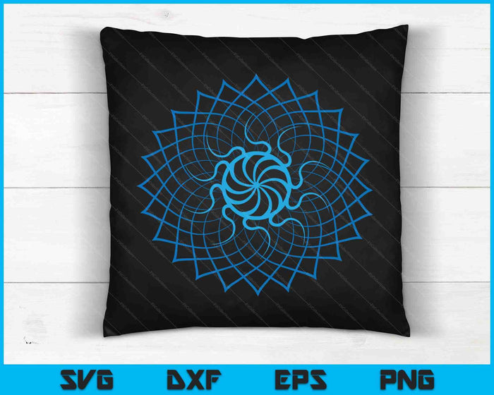 Mandala Geometry Sacred Fractal Art Yoga Good Vibe SVG PNG Digital Cutting Files