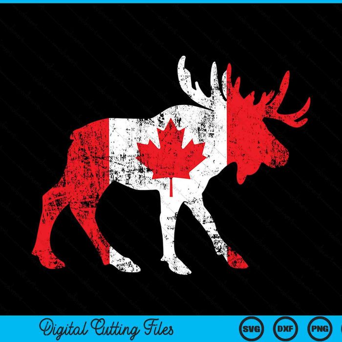 Maple Leaf Deer Animal Canadian Flag SVG PNG Digital Cutting Files