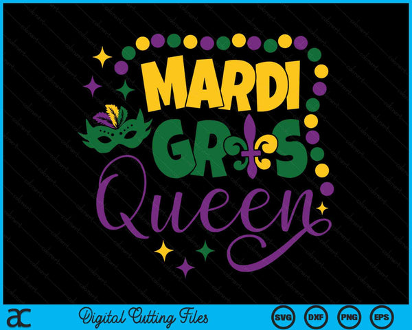 Mardi Gras Queen Parade Costume Party Women Gift Mardi Gras SVG PNG Digital Cutting File