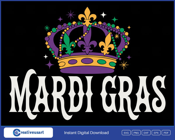 Mardi Gras Crown SVG design