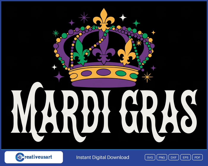 Mardi Gras Crown SVG design