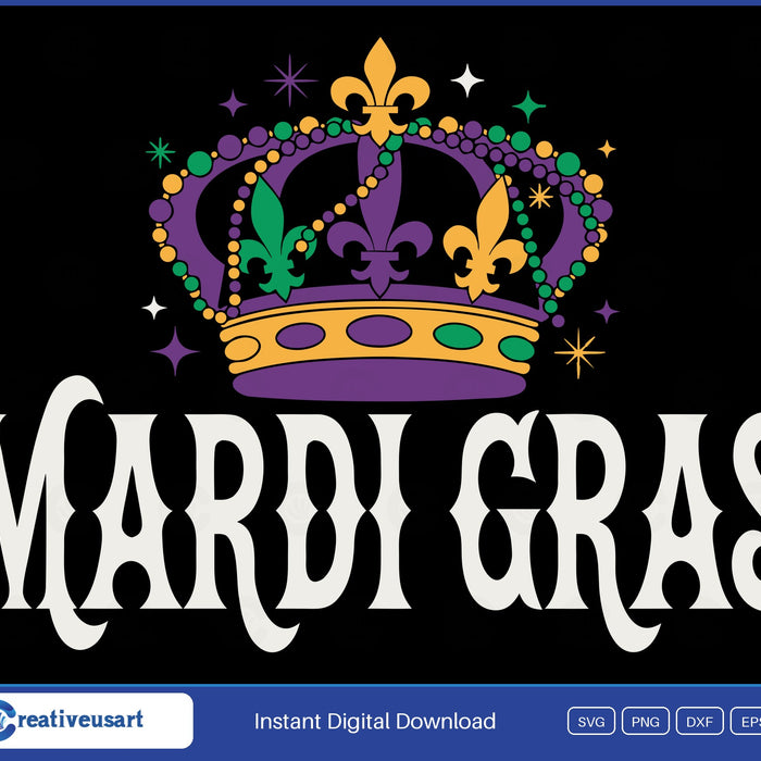 Mardi Gras Crown SVG design