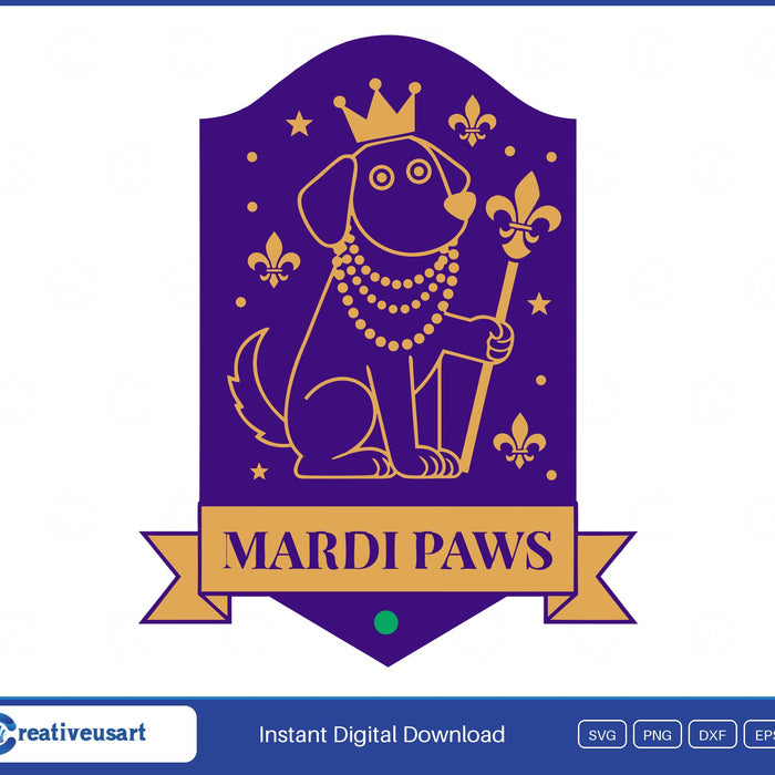 Mardi Gras Dog SVG design