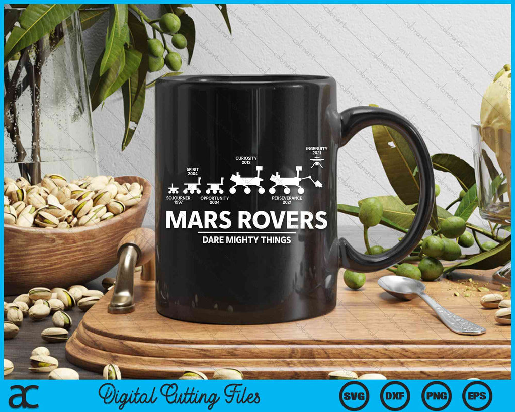 Mars Perseverance Rover Dare Mighty Things Landing Timeline SVG PNG ...